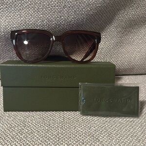 Longchamp New Brown gradient  Sunglasses case and cloth